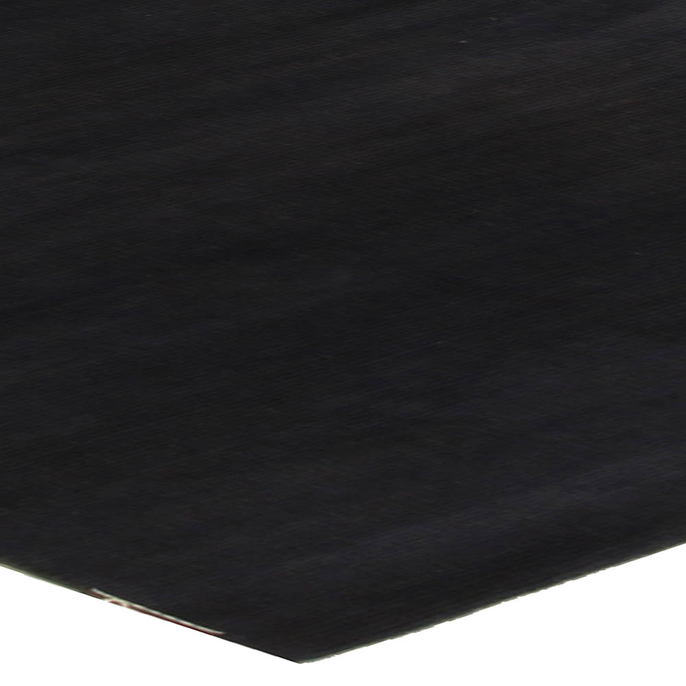 Doris Leslie Blau Collection Contemporary Solid Black Handmade Wool Rug N10357