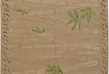 Doris Leslie Blau Collection Bamboo Brown, Fresh Green Handmade Wool, <mark class='searchwp-highlight'>Silk</mark> Rug N10987