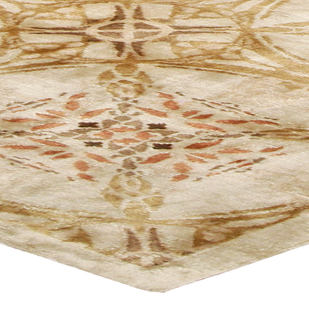Doris Leslie Blau Collection Contemporary Botanic Handmade Silk Rug N10948