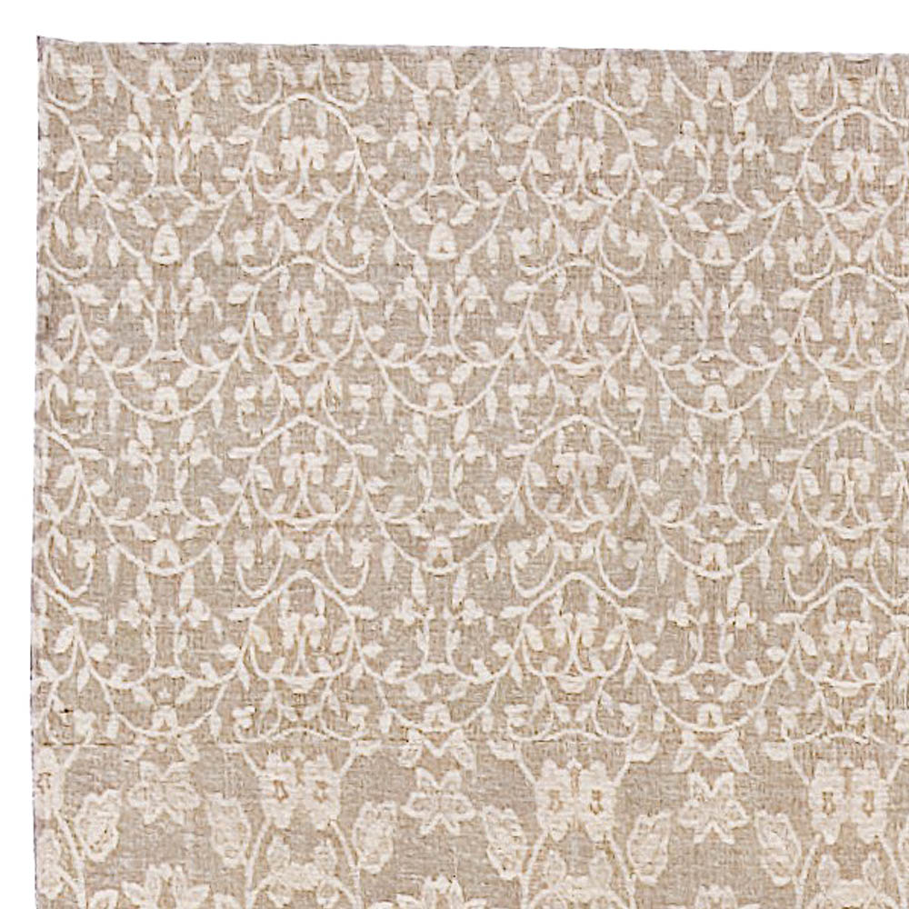 Doris Leslie Blau Collection Patchwork-Like MM Gray Handmade Wool Rug N10974