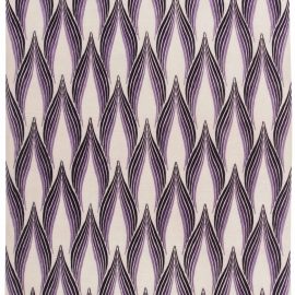 Contemporary Art Deco Inspired Tibetan Rug in Gray, Violet, and Black N11409