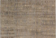 Doris Leslie Blau Collection Tibetan Shadows, Mauve, Brown, <mark class='searchwp-highlight'>Silk</mark> Wool Modern Rug N11442