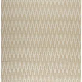 Contemporary Geometric Warm Tan With Light Beige Hand-Knotted Wool & Silk Rug “Global” N10834