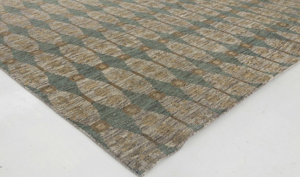 Doris Leslie Blau Collection Aegean Green Handmade Wool Rug N11636