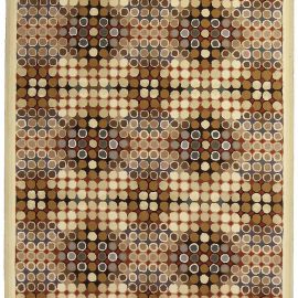 Doris Leslie Blau Collection Art Deco Handmade Wool Runner in Dots N10753