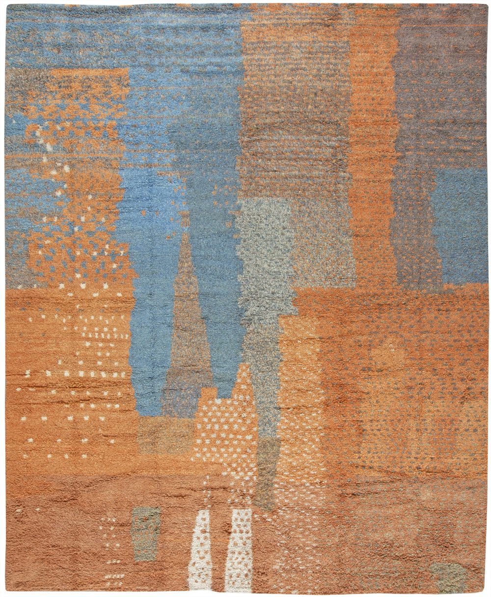 Doris Leslie Blau Collection Tribal Moroccan Style Shaggy Wool Handmade Rug N10761