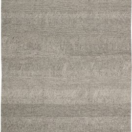 Flatweave Modern Striped Gray Wool Rug “Alluvium” N11403