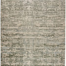 Doris Leslie Blau Collection Oversized Aqua Element Green Wool, Silk Rug N10779