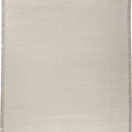 “Reseau” Modern Flatweave Solid Light Gray Handmade Wool Rug N11706