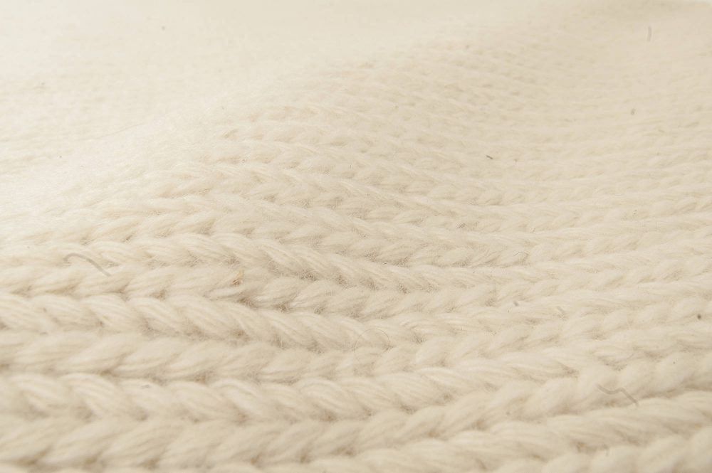 Doris Leslie Blau Collection Contemorary Beige Flat-Weave Wool Rug N11550