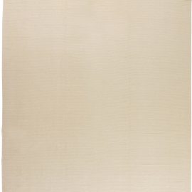 Modern Flatweave Solid Light Beige Wool Rug “Tabula” N11711