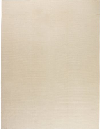 Contemporary Flatweave Solid Light Beige Wool Carpet “Alabaster” N12854 Contemporary Flatweave Solid Light Beige Wool Carpet “Alabaster” N12854