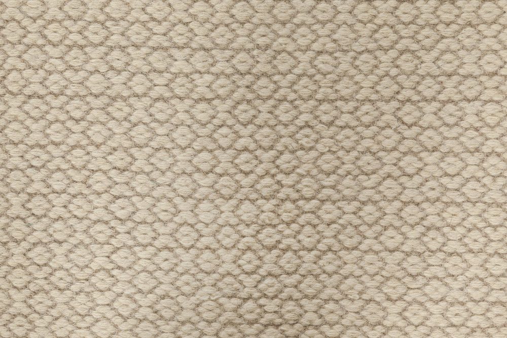 Doris Leslie Blau Collection Modern Solid Beige Flat-Weave Rug N11711