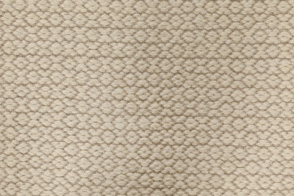 Doris Leslie Blau Collection Modern Solid Beige Flat-Weave Rug N11711