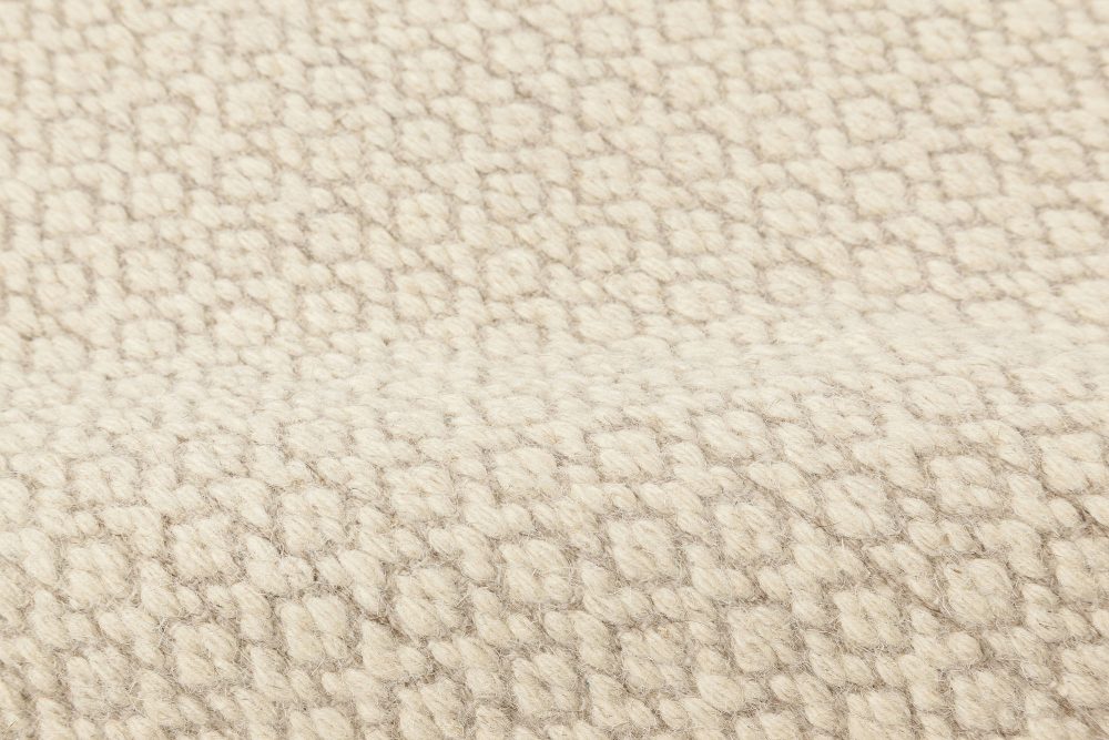 Doris Leslie Blau Collection Modern Solid Beige Flat-Weave Rug N11711