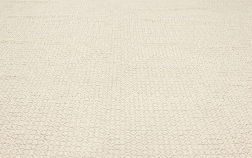 Doris Leslie Blau Collection Modern Solid Beige Flat-Weave Rug N11711