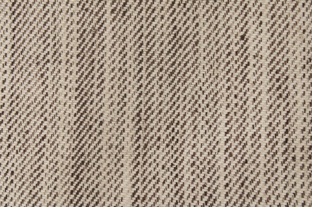 Dors Leslie Blau Collection Contemporary Light Beige, Brown Flat-Weave Wool Rug N11551
