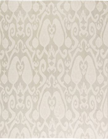 Contemporary Flatweave Solid Light Beige Wool Carpet “Alabaster” N12854 Contemporary Flatweave Solid Light Beige Wool Carpet “Alabaster” N12854