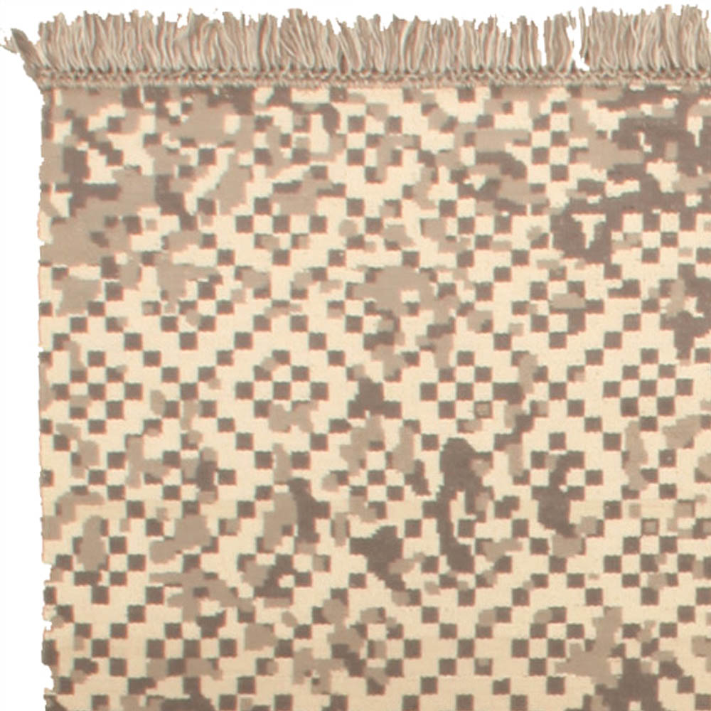 Doris Leslie Blau Collection Petra Design Beige, Brown Handmade Wool Rug N10329