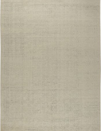 Contemporary Flatweave Solid Light Beige Wool Carpet “Alabaster” N12854 Contemporary Flatweave Solid Light Beige Wool Carpet “Alabaster” N12854