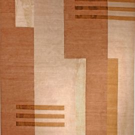 Doris Leslie Blau Collection 11A Tibetan Art Deco Design Beige, Brown Rug N11010