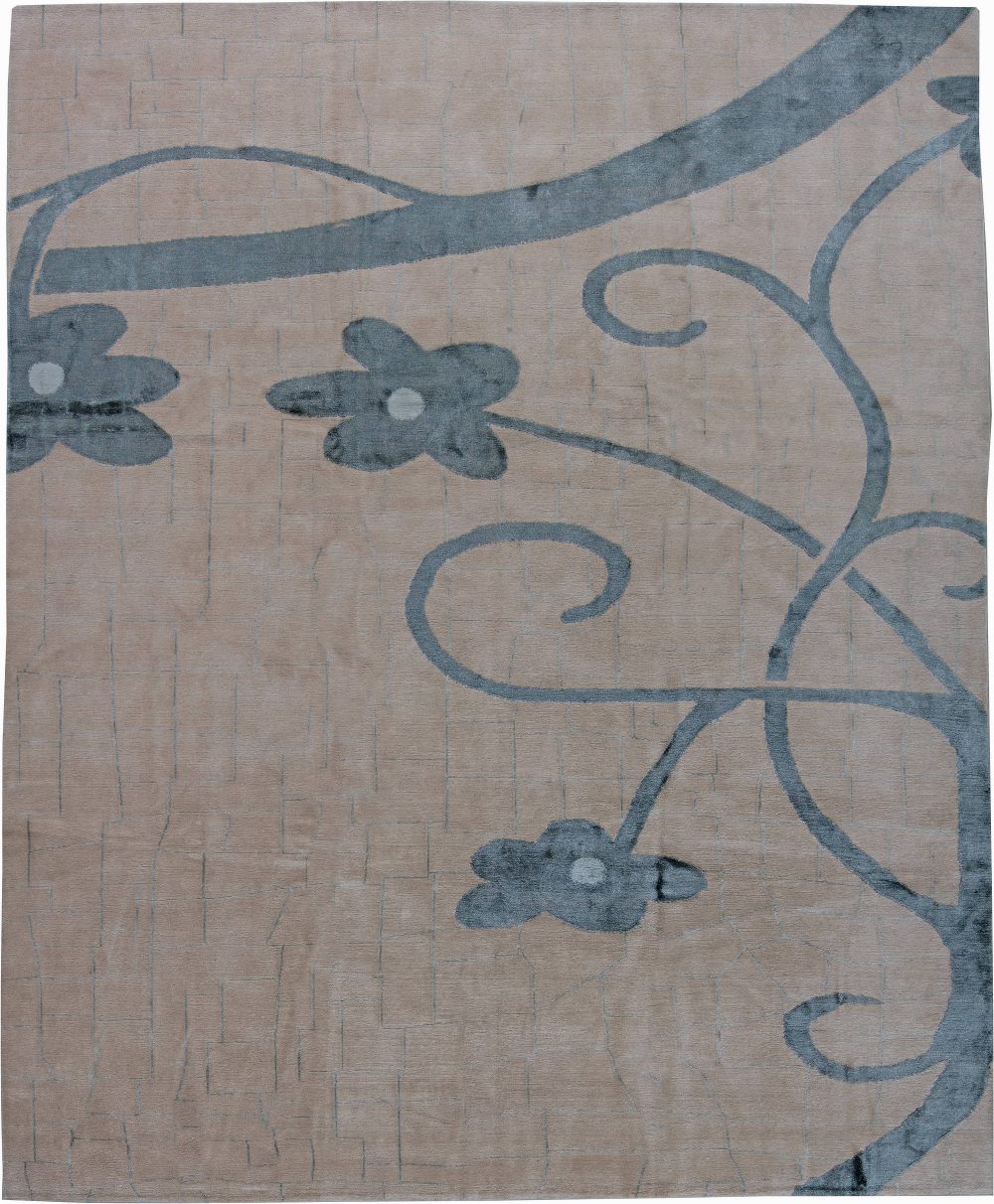 Doris Leslie Blau Collection High-quality Contemporary Floral Tibetan Rug N11354