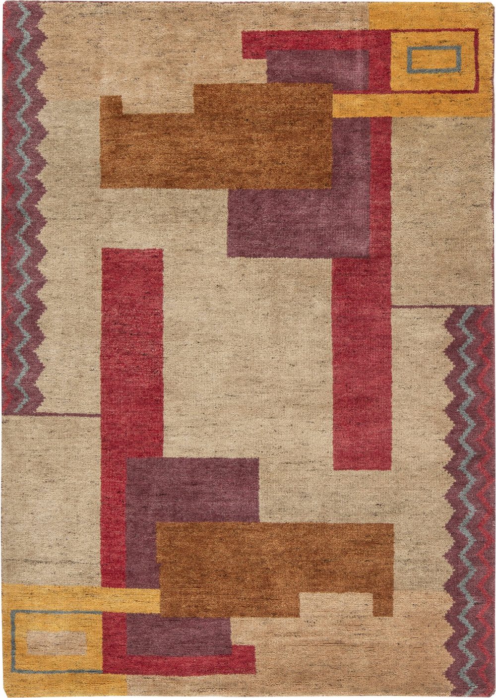 Doris Leslie Blau Collection Ivan Da Silva-Bruhns Art Deco Inspired Rug N11400