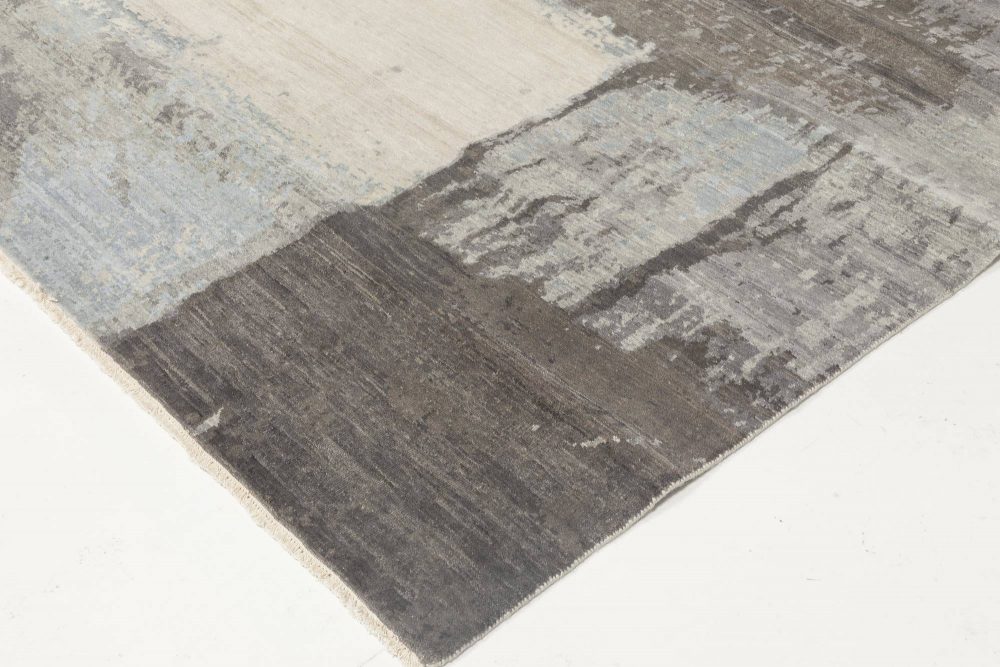 Contemporary Braque Dark Gray, Blue, Cream and Lilac Rug​ N11488