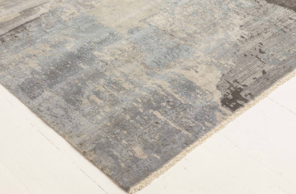 Contemporary Braque Dark Gray, Blue, Cream and Lilac Rug​ N11488