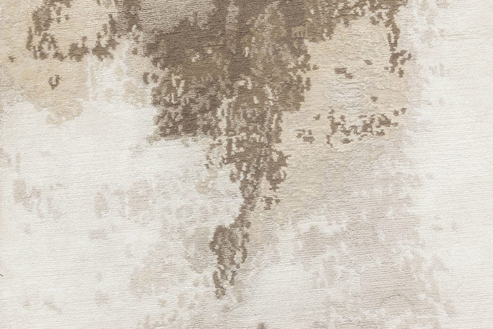 Doris Leslie Blau Collection Sandstorm Hand-Spun Wool & Silk, Brown & Beige Rug N11659