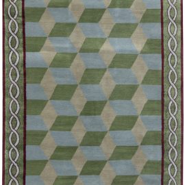 Doris Leslie Blau Collection Modern Geometric Tibetan Rug by Sheila Bridges N11525
