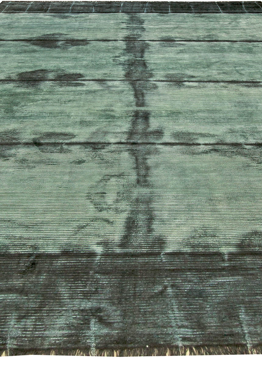 Teal Tie Dye Modern Rug N11301 Teal Tie Dye Modern Rug N11301