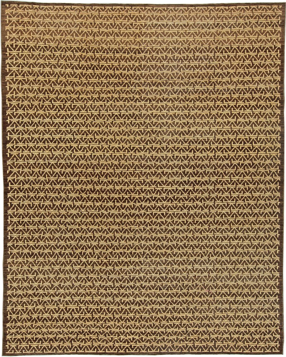Doris Leslie Blau Collection Traditional Oriental Inspired Beige, Brown Wool Rug N11137
