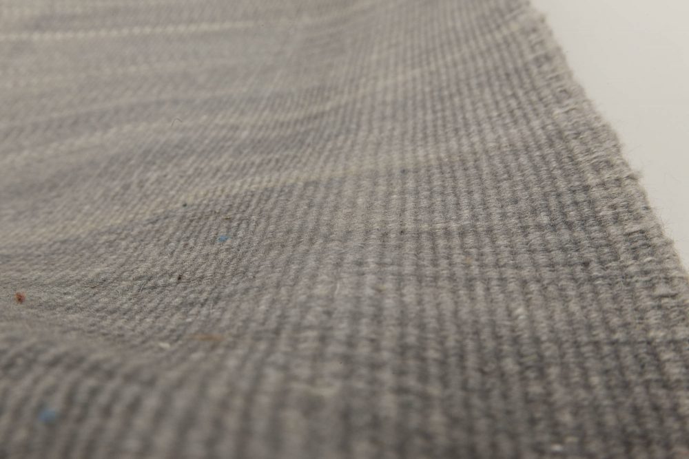 Doris Leslie Blau Collection Contemporary Muted Silver, Blue Flat-Weave Wool Rug N11566