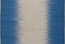 Doris Leslie Blau Collection Turkish Modern <mark class='searchwp-highlight'>Kilim</mark> Beige and Blue Wool Rug N10855