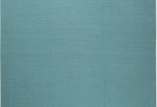 Doris Leslie Blau Collection Turquoise Geometric Design Flat-weave Viscose Rug N11308