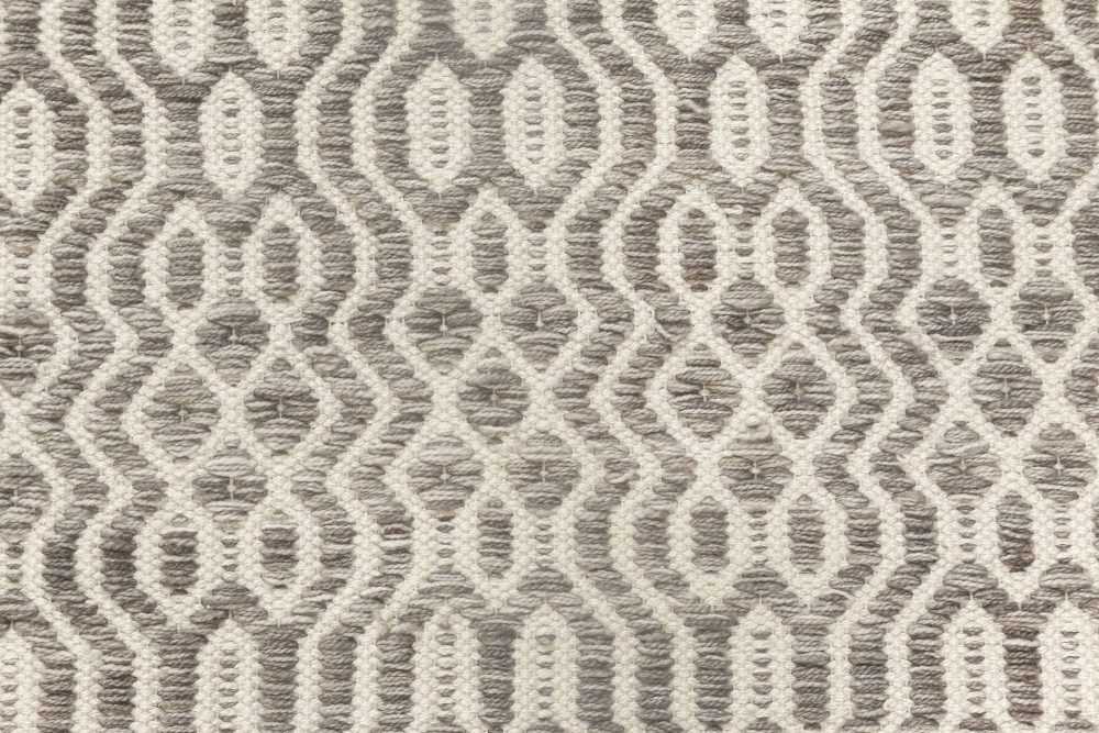 Doris Leslie Blau Collection Modern Chessboard Pattern Flat-Weave Wool Rug N11859