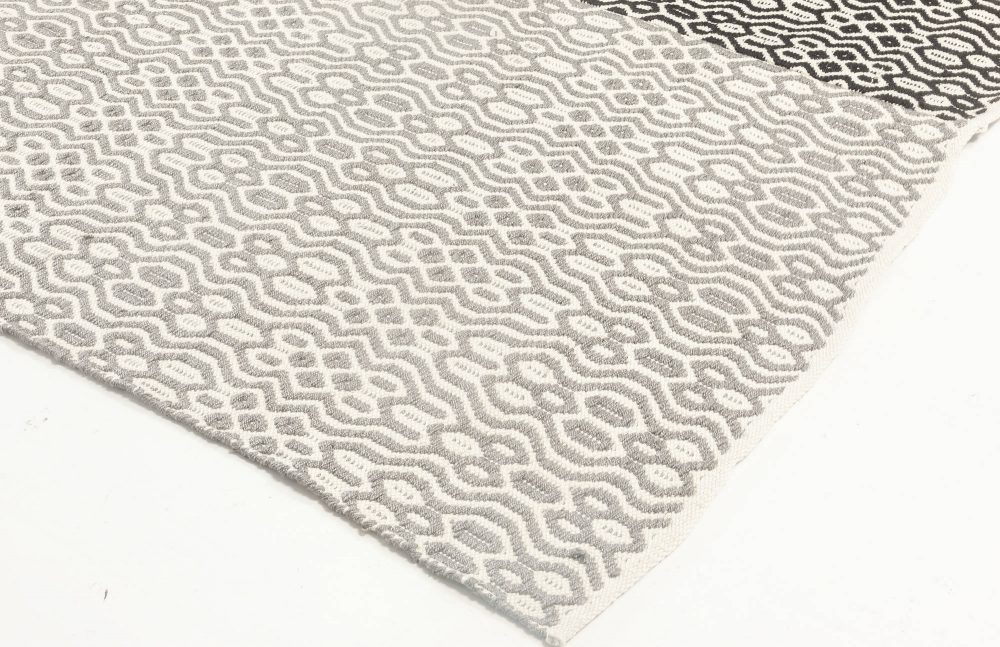 Doris Leslie Blau Collection Modern Chessboard Pattern Flat-Weave Wool Rug N11859
