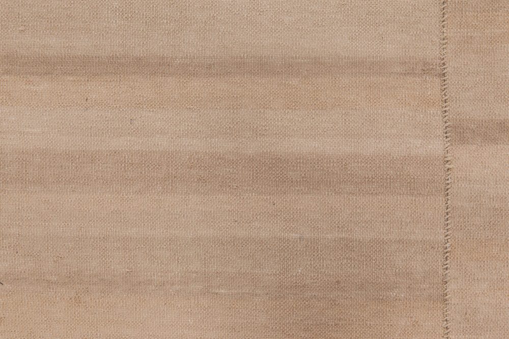 Doris Leslie Blau Collection Modern Striped Kilim Beige, Brown Flat-Weave Runner N11670