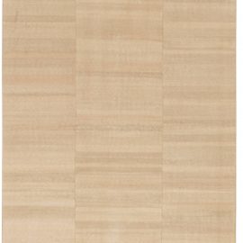 Modern Flatweave Stripes Light Beige Wool Runner “Tonale” N11669