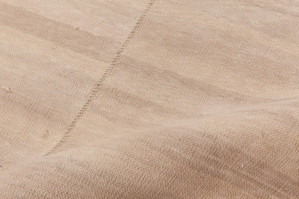 Doris Leslie Blau Collection Modern Striped Sand Beige Kilim Flat-Weave Runner N11669