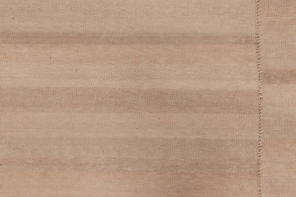 Doris Leslie Blau Collection Modern Striped Sand Beige Kilim Flat-Weave Runner N11669