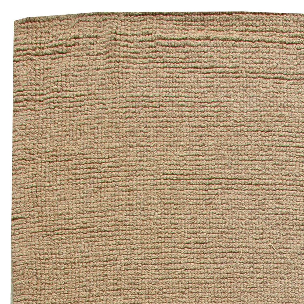 Doris Leslie Blau Collection High-Quality Modern Solid Brown Flat-Weave Wool Rug N11176