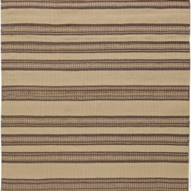 Modern Dhurrie Stripes Tan With Brown Flatweave Rug “Scala” N10882