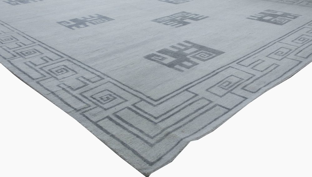 Doris Leslie Blau Collection Ivan Da Silva-Bruhns Style Art Deco Wool Rug N11599