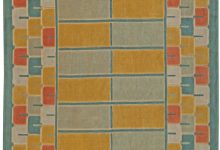 Doris Leslie Blau Collection Half Pile <mark class='searchwp-highlight'>Swedish</mark> Inspired Bold Yellow Green Rug N10933