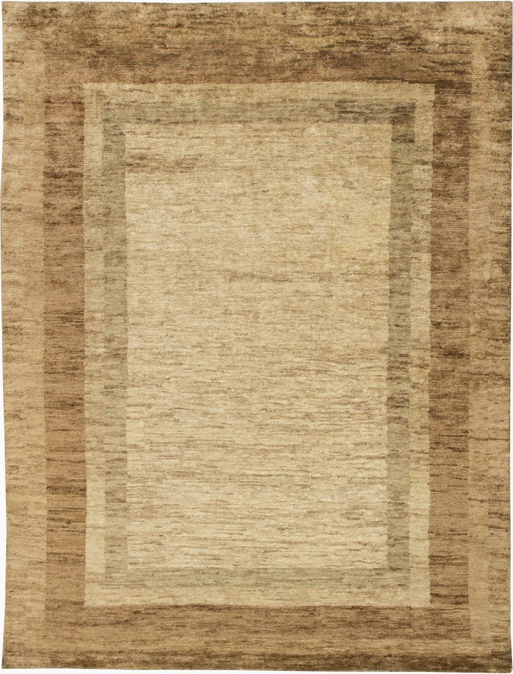 Doris Leslie Blau Collection Modern Geometric Beige, Taupe, Brown, Hemp Rug N11602
