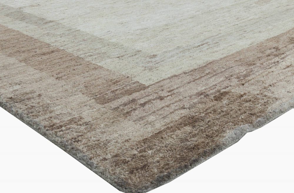 Doris Leslie Blau Collection Modern Geometric Beige, Taupe, Brown, Hemp Rug N11602