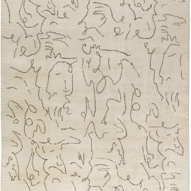 Modernist Jean Cocteau Style Rug N11747