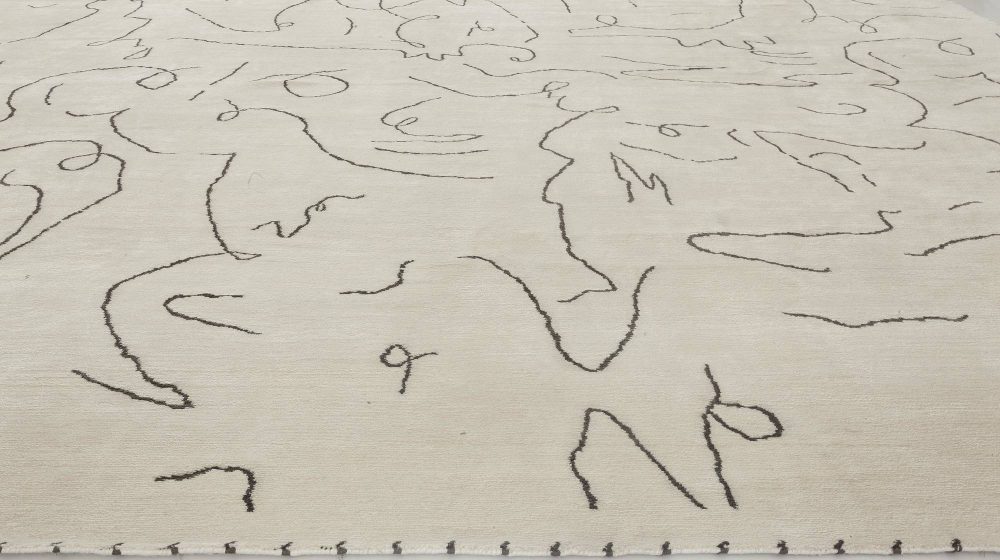 Modernist Jean Cocteau Style Rug N11642